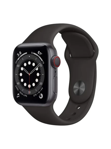 Apple Watch Series 6 (GPS + Cellular, 40mm) - Space Gray Aluminum Case with Black Sport Band